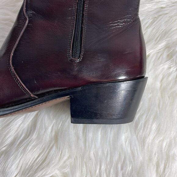 Durango Brown Leather Side Zip Short Western Boots Sz 8.5 EE - Picture 7 of 7